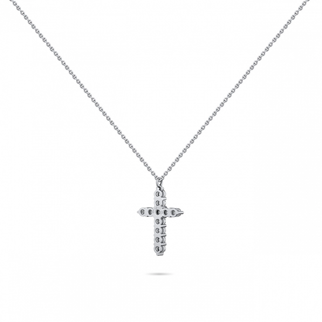 Подвеска-крестик маленький из платины с бриллиантами 0.46ct 2
