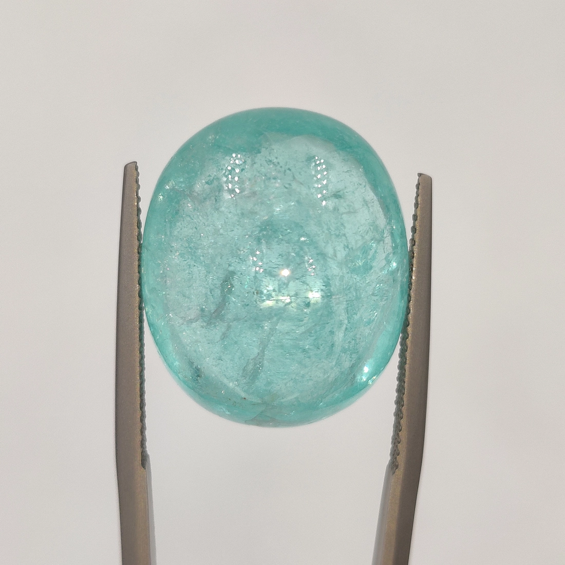 Турмалин параиба огранки Кабошон 35.57ct, Мозамбик 1