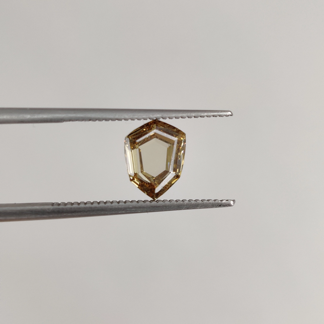 Коричневый бриллиант портретной огранки Щит 1.01ct 1