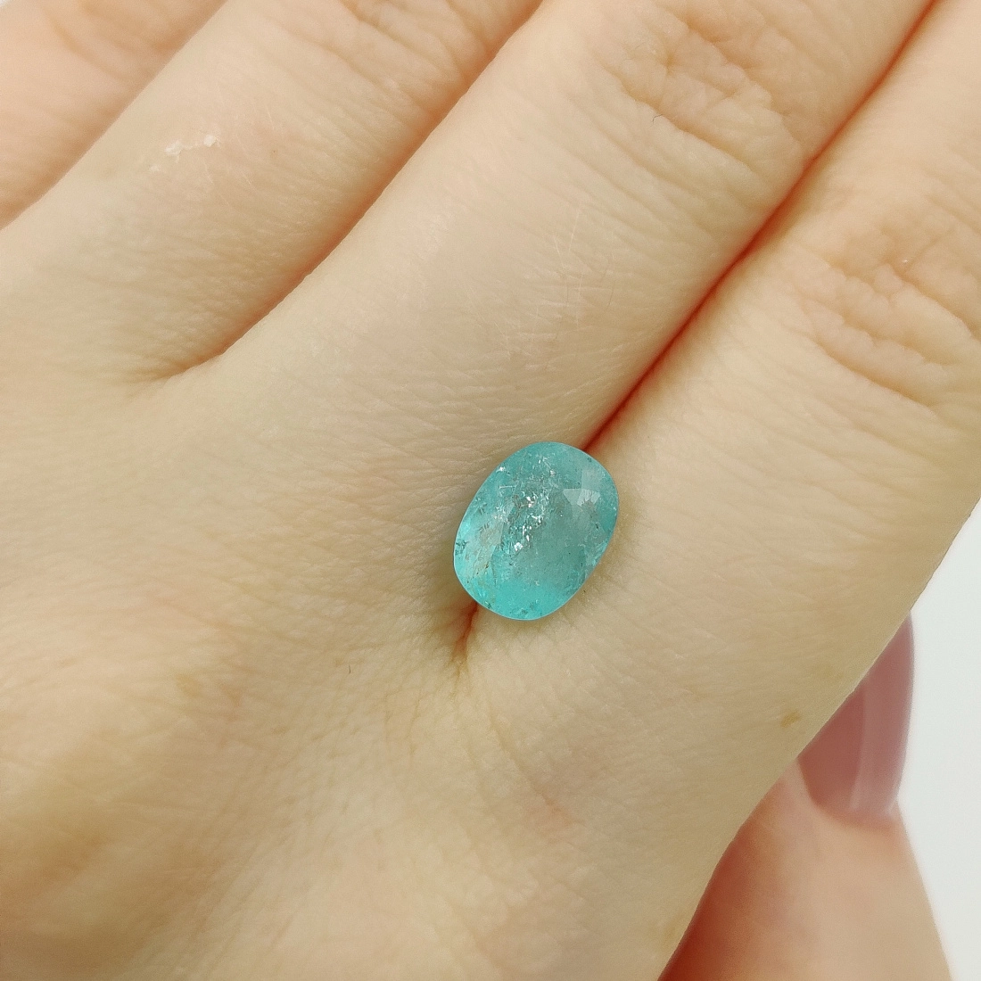Турмалин параиба огранки Овал 1.93ct, Нигерия 2
